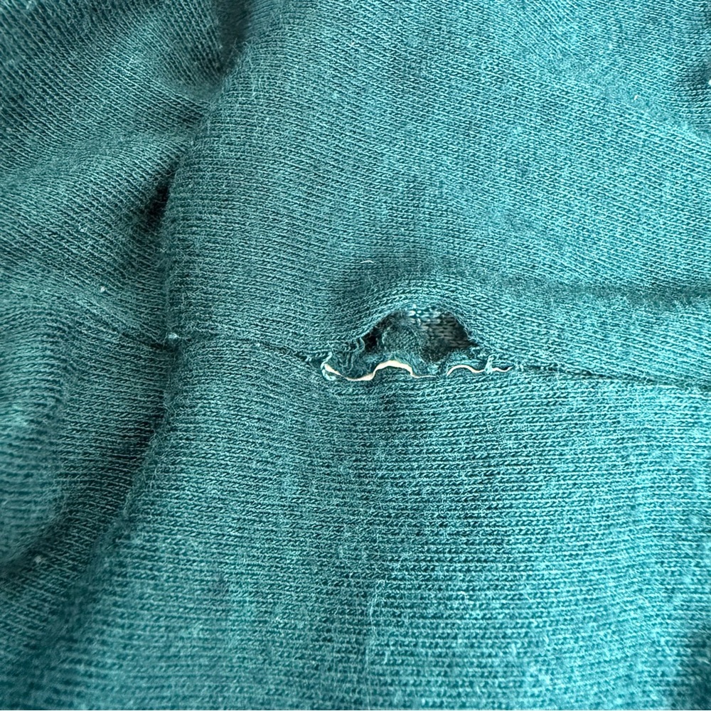 Fabletics Teal Malia Polar Fleece Pullover Textured Fuzzy Crew Neck - Picture 11 of 11